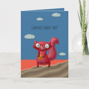 Nuts About You Valentine Card