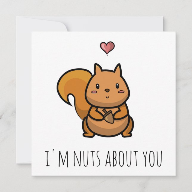 Nuts about you valentines day card (Front)