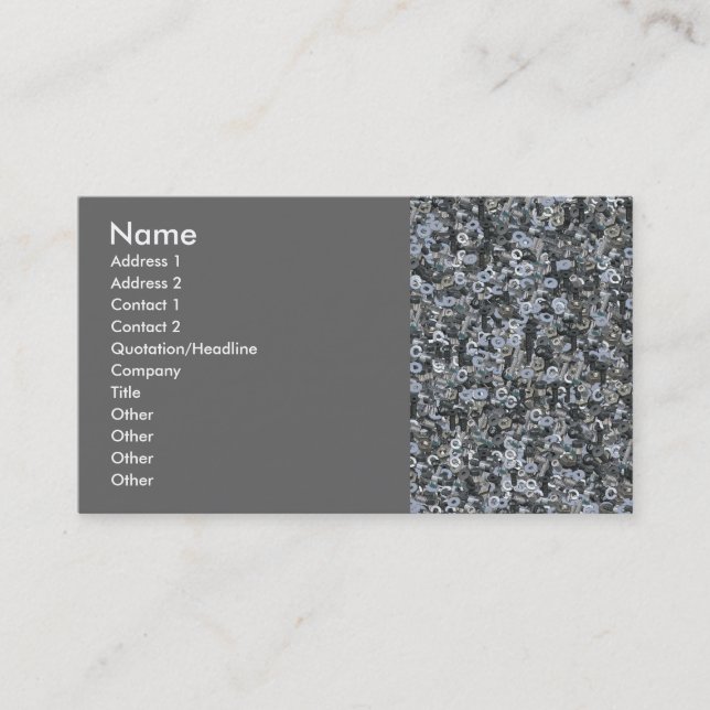 Nuts and Bolts Business Card (Front)