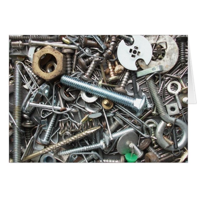 Nuts, Bolts, Nails, and More Blank Card (Front Horizontal)