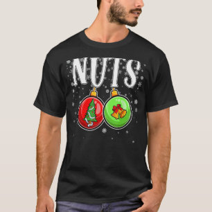 Nuts Chest Christmas Funny Matching Couple Chestnu T-Shirt