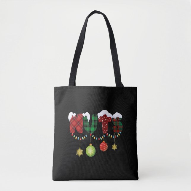 Nuts chestnuts christmas Couples matching Tote Bag (Front)