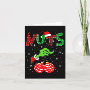 Nuts Christmas Xmas Santa Men Women Adult Couple M Card