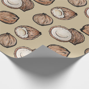 Nuts for Coconut Pattern Wrapping Paper