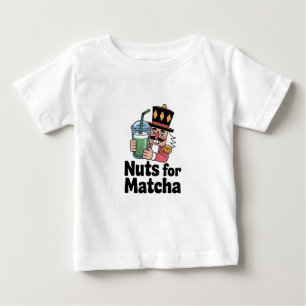 Nuts For Matcha Christmas Nutcracker Matcha Drink Baby T-Shirt