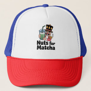 Nuts For Matcha Christmas Nutcracker Matcha Drink Trucker Hat