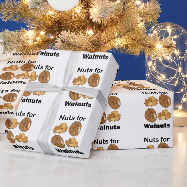 Nuts For Walnuts Funny Wrapping Paper (Holidays)