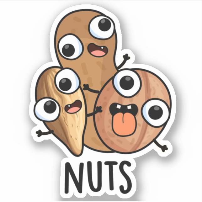 Nuts Funny Nutty Food Pun  (Front)