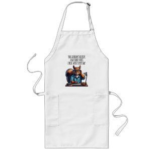 Nuts In The Office - funny workplace squirrel Long Apron