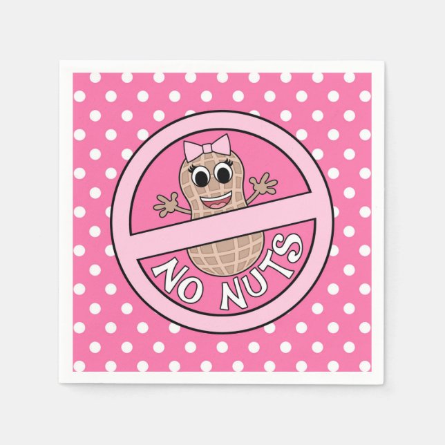 Nuts or No Nuts gender reveal napkins (Front)