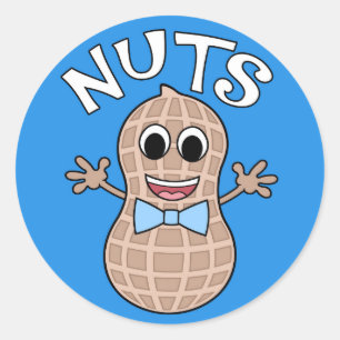 Nuts or No Nuts gender reveal stickers