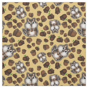Nuts over Chipmunks Fabric