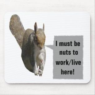 Nuts to work/live here Custom Mousepad