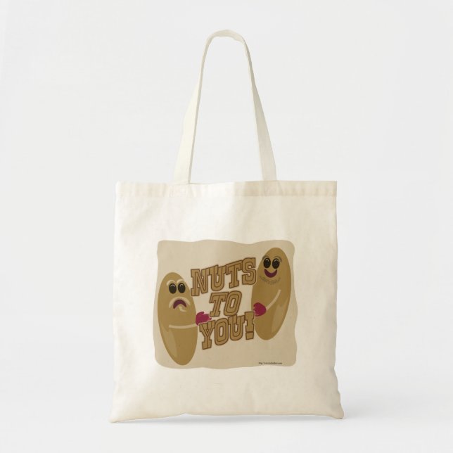 Nuts To You Fun Almont Cartoon Art Tote Bag (Front)