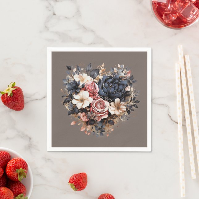 Nutshell Brown Navy White Pink Shower Napkin (Insitu)