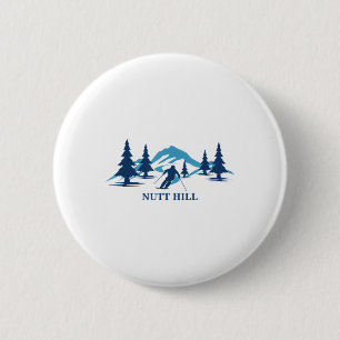 Nutt Hill Wisconsin Ski Resort Skiing Skier _1 6 Cm Round Badge