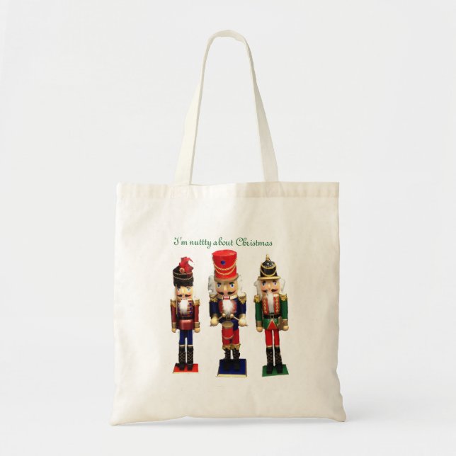 “Nutty about Chrstmas” Nutcracker Tote Bag (Front)