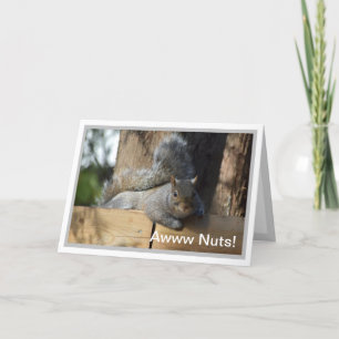 Nutty Birthday Squirrel Personalised Card