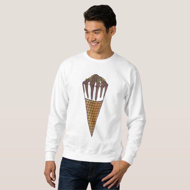 Nutty Buddy Chocolate Ice Cream Cone Sweatshirt (Front Full)