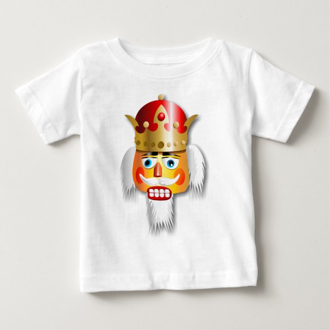 Nutty Nutcracker King Cartoon Baby T-Shirt (Front)
