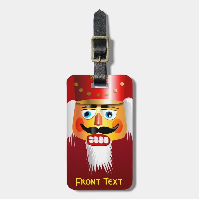 Nutty Nutcracker Toy Soldier Luggage Tag (Front Vertical)