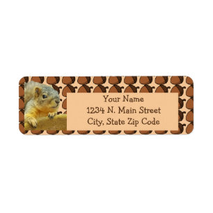 Nutty Squirrel Return Address Label