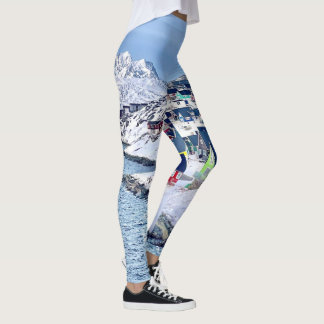 Nuuk Greenland Colourful Houses Arctic Scenery  Leggings