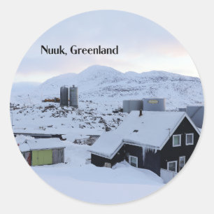 Nuuk, Greenland landscape photograph Classic Round Sticker