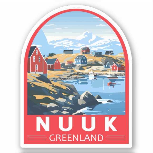 Nuuk Greenland Travel Art Vintage (Front)