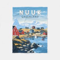Nuuk Greenland Travel Art Vintage