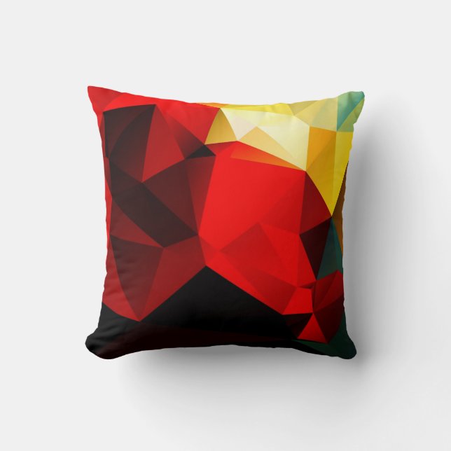 NUZV • Multicolored Polygonal Pillow (Front)
