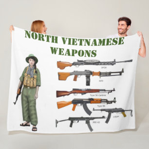 NVA MILITARY WEAPONS FLEECE BLANKET