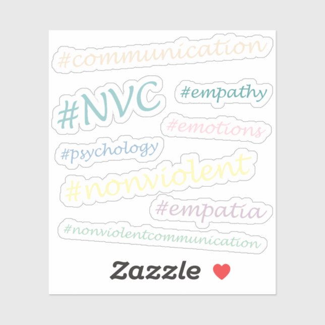 #NVC Nonviolent Communication Hashtag Set (Sheet)