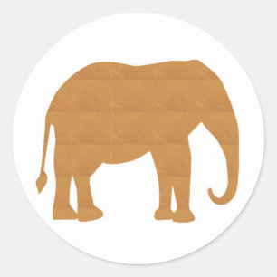 NVN353 Elephant Pet Animal Doll Game Kids FUN Classic Round Sticker