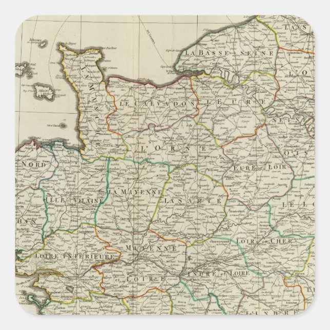 NW France Square Sticker (Front)