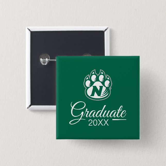 NW Missouri State Graduate 15 Cm Square Badge (Front & Back)