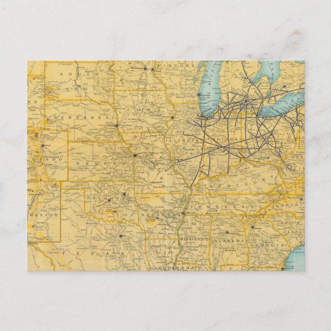 NY Central Lines Postcard (Front)