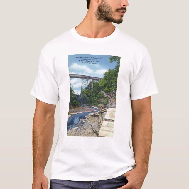 NY Central RR Bridge, Jacob's Ladder T-Shirt (Front)