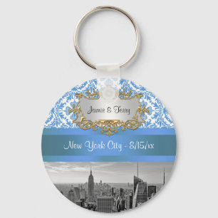 NY City Skyline D4 Customisable Invitation Suite Key Ring