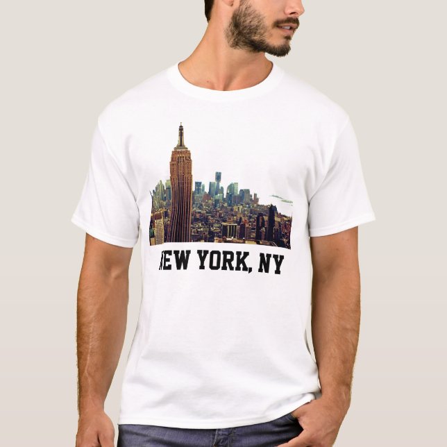 NY City Skyline ESB, LM 7 T-Shirt (Front)