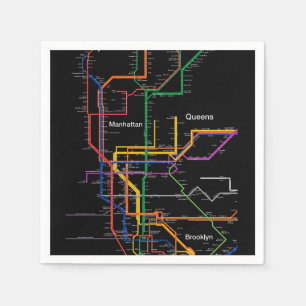 NY-City subway map Napkin