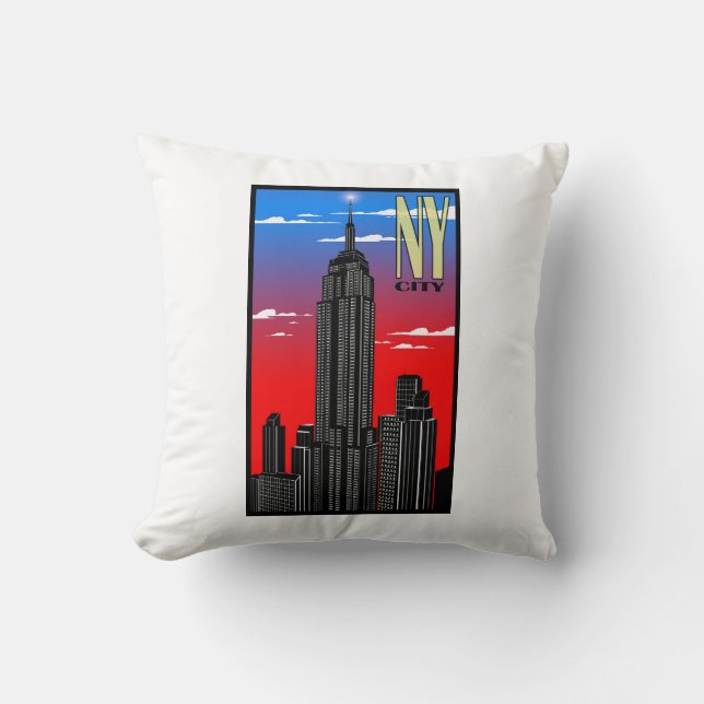 NY Empire State Pillow (Front)