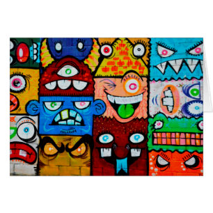 NY Graffiti Street Art - Cute Silly Monsters