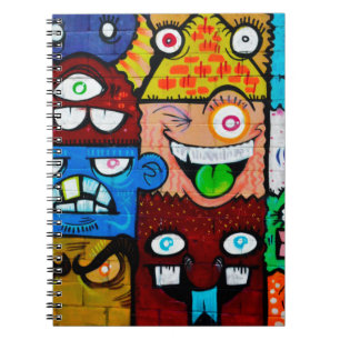 NY Graffiti Street Art - Cute Silly Monsters Notebook