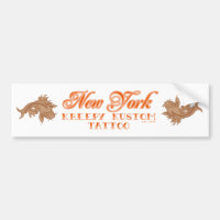 NY Kreepy Kustom Tattoo Koi Bumper Sticker