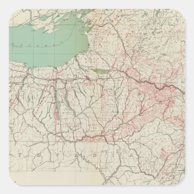 NY land grants, patents, purchases Square Sticker (Front)