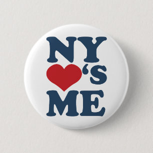 NY Loves Me 6 Cm Round Badge