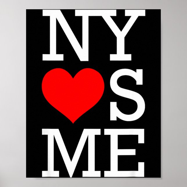 Ny Loves Me Funny I Heart New York  Poster (Front)