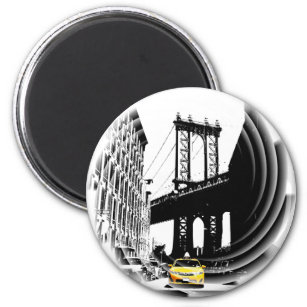 Ny New York City Yellow Taxi Nyc Pop Art Image Magnet