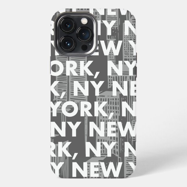NY NEW YORK Graphic Pattern iPhone Case (Back)
